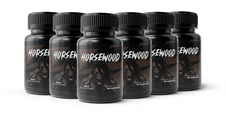 HorseWood male vitality supplement bottles with 7 botanical ingredients
